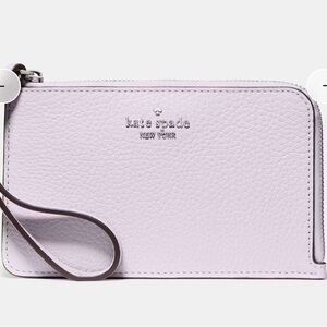 Kate Spade Lucy Small Card Holder Wristlet Light Frozen Lilac NWT